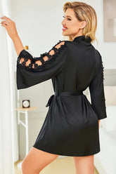 Avidlove Satin Kimono Robes Bridesmaid Wedding Robes Silky Bathrobes Summer Loungewear